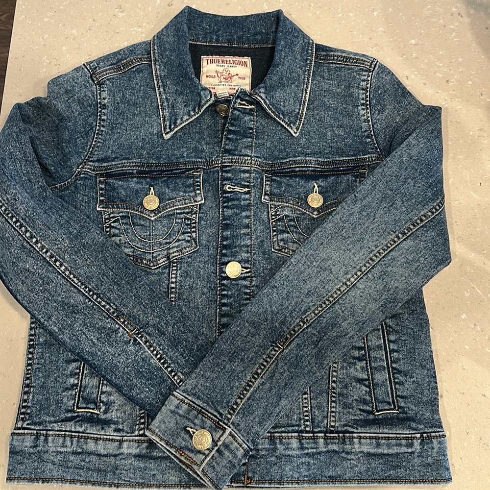 True Religion Jesse Slim Denim Jacket Size Large NWOT